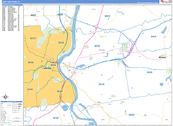 East Hartford Wall Map Basic Style 2026